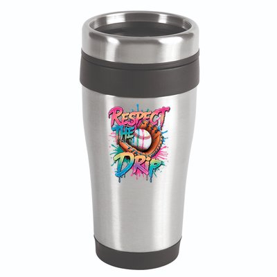 Baseball Drip Boy Ice Cream Drip Respect The Drip  16oz Travel Tumbler