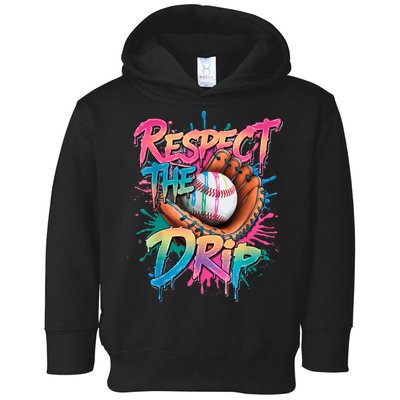 Baseball Drip Boy Ice Cream Drip Respect The Drip  Toddler Hoodie