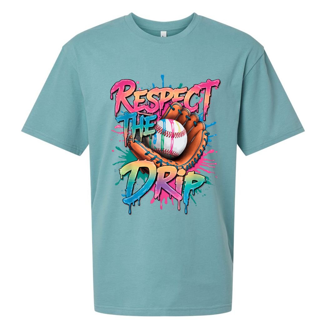 Baseball Drip Boy Ice Cream Drip Respect The Drip  Sueded Cloud Jersey T-Shirt