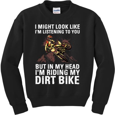 Best Dirt Bike Art For Men Women Motocross Dirt Bike Lover Kids Sweatshirt