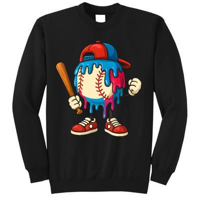 Baseball Drip Boy Ice Cream Drip Sport Game Day  Sweatshirt