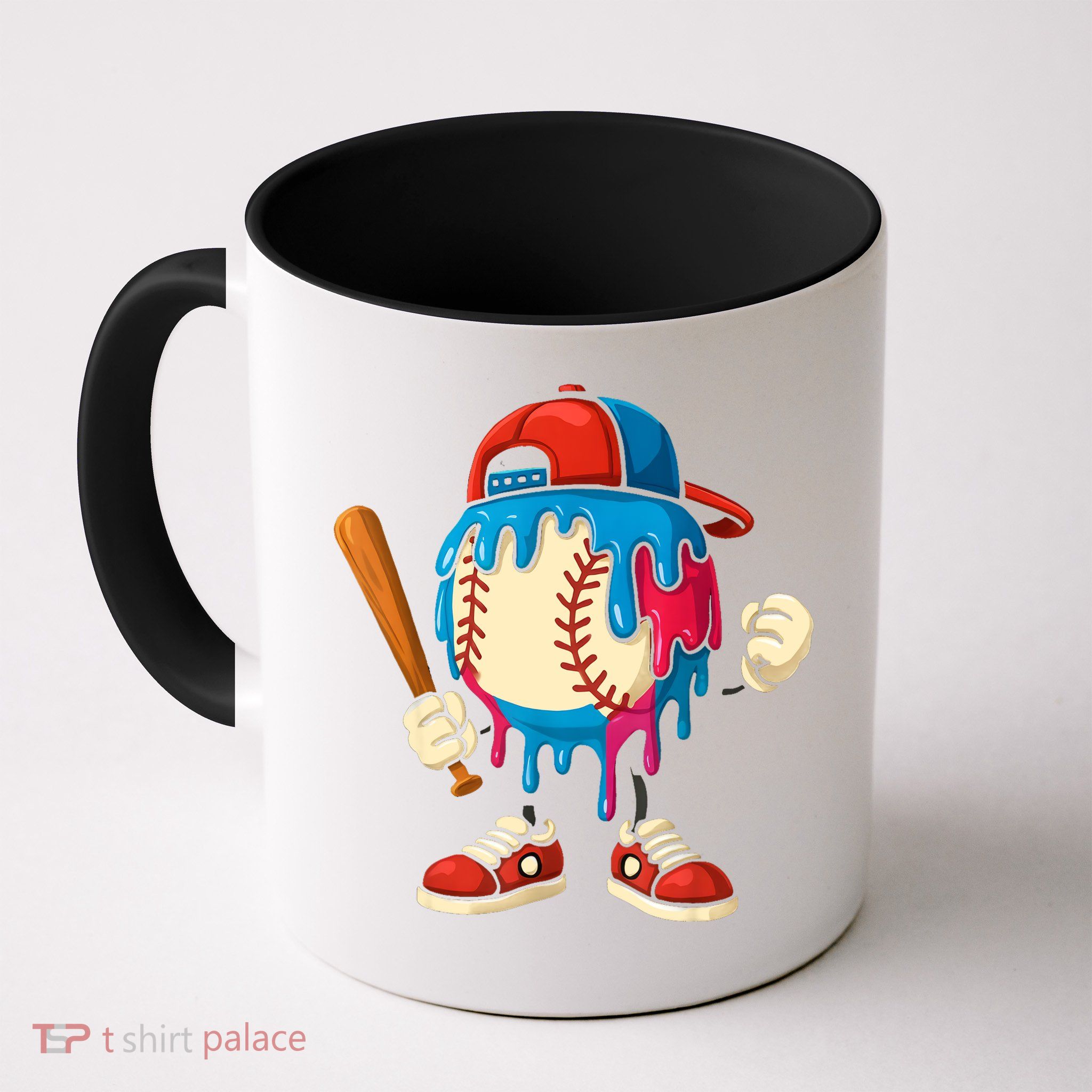 Baseball Drip Boy Ice Cream Drip Sport Game Day  Mug