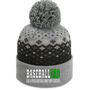 Baseball Dad Baseballdad Like A Regular Dad But Cooler Gift The Baniff Cuffed Pom Beanie