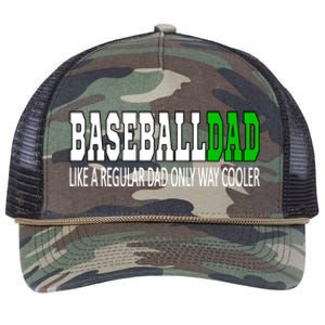 Baseball Dad Baseballdad Like A Regular Dad But Cooler Gift Retro Rope Trucker Hat Cap