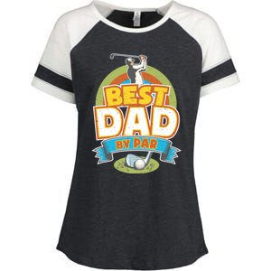 Best Dad By Par FatherS Day Golf Lover Gift Enza Ladies Jersey Colorblock Tee