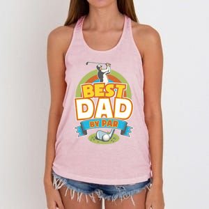 Best Dad By Par FatherS Day Golf Lover Gift Women's Knotted Racerback Tank