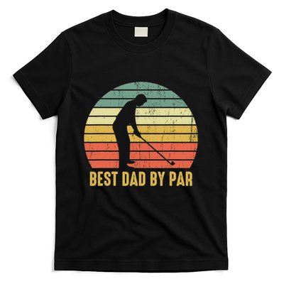 Best Dad By Par Disc Golf Golfer Player Funny Father's Day T-Shirt