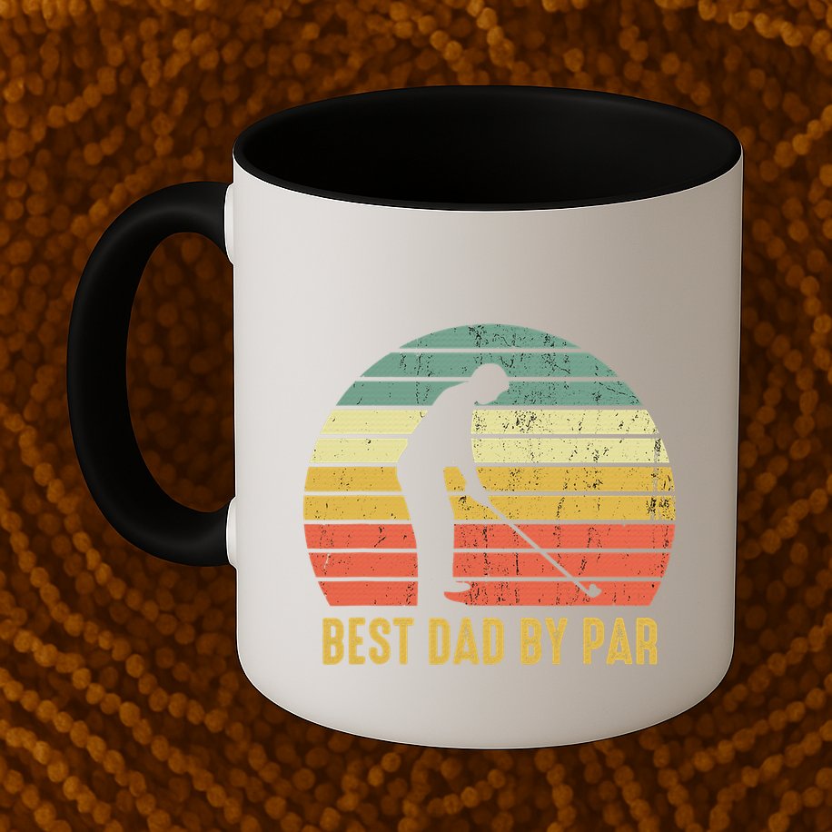 Best Dad By Par Disc Golf Golfer Player Funny Father's Day Mug