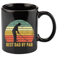 Best Dad By Par Disc Golf Golfer Player Funny Father's Day 11oz C Handle Ceramic Mug