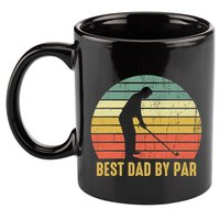 Best Dad By Par Disc Golf Golfer Player Funny Father's Day 11oz C Handle Ceramic Mug
