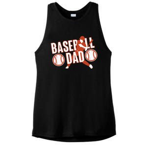 Baseball Dad Baseball Father Player Ladies PosiCharge Tri-Blend Wicking Tank