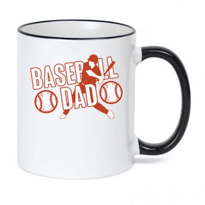 Baseball Dad Baseball Father Player 11oz Black Color Changing Mug