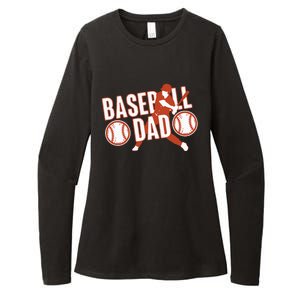 Baseball Dad Baseball Father Player Womens CVC Long Sleeve Shirt