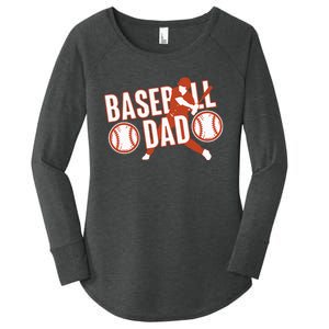 Baseball Dad Baseball Father Player Women's Perfect Tri Tunic Long Sleeve Shirt