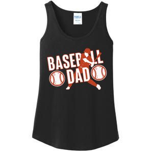 Baseball Dad Baseball Father Player Ladies Essential Tank