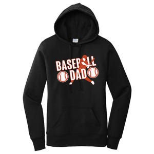 Baseball Dad Baseball Father Player Women's Pullover Hoodie