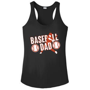 Baseball Dad Baseball Father Player Ladies PosiCharge Competitor Racerback Tank