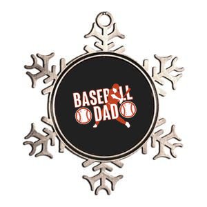 Baseball Dad Baseball Father Player Metallic Star Ornament