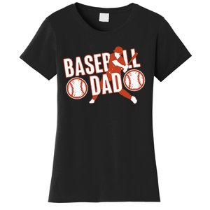 Baseball Dad Baseball Father Player Women's T-Shirt