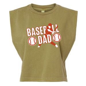 Baseball Dad Baseball Father Player Garment-Dyed Women's Muscle Tee