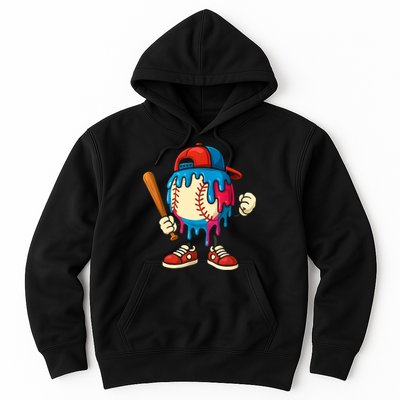 Baseball Drip Boy Ice Cream Drip Sport Game Day  Hoodie