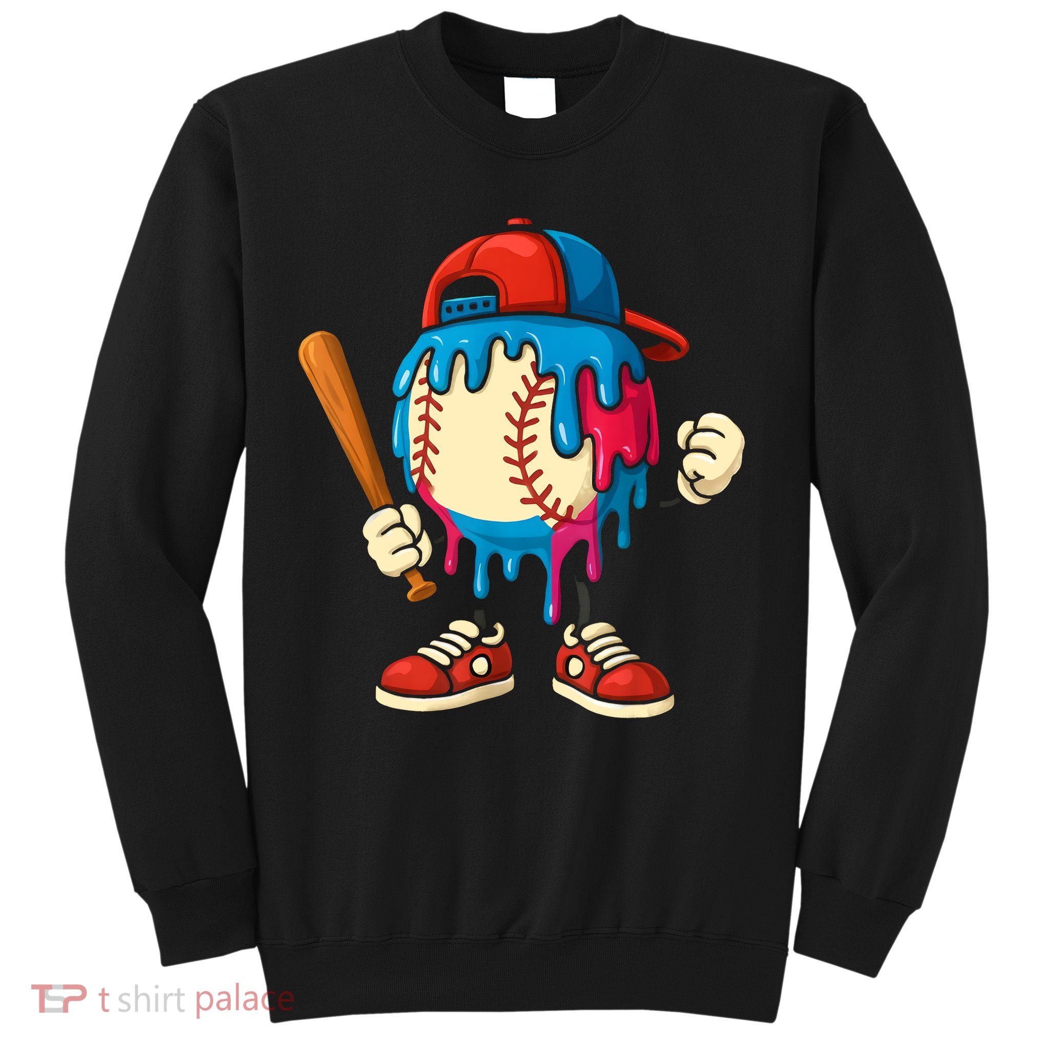 Baseball Drip Boy Ice Cream Drip Sport Game Day  Sweatshirt