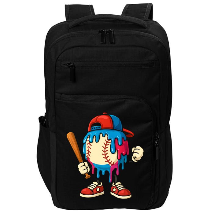 Baseball Drip Boy Ice Cream Drip Sport Game Day  Impact Tech Backpack