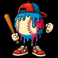 Baseball Drip Boy Ice Cream Drip Sport Game Day  Impact Tech Backpack