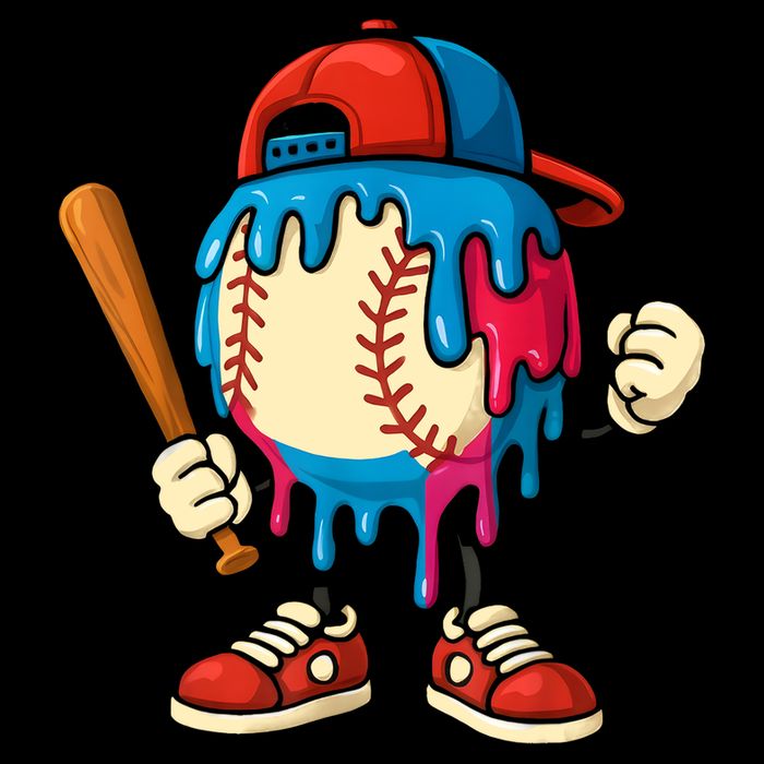 Baseball Drip Boy Ice Cream Drip Sport Game Day  Impact Tech Backpack