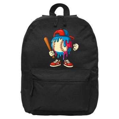 Baseball Drip Boy Ice Cream Drip Sport Game Day  16 in Basic Backpack
