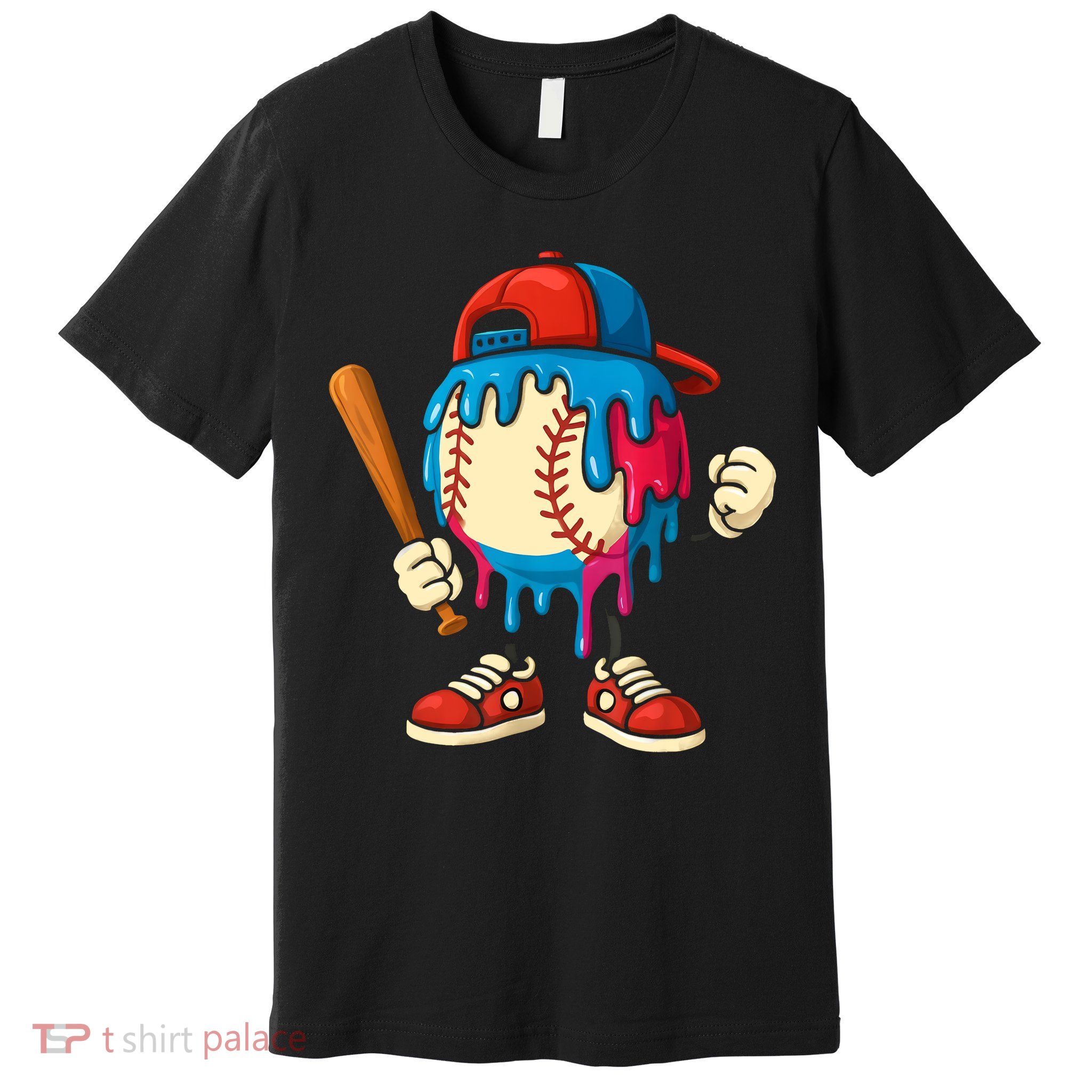 Baseball Drip Boy Ice Cream Drip Sport Game Day  Premium T-Shirt