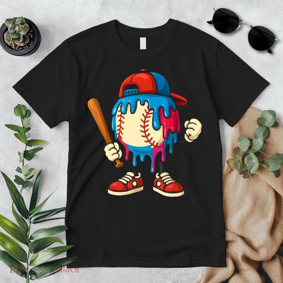 Baseball Drip Boy Ice Cream Drip Sport Game Day  Premium T-Shirt