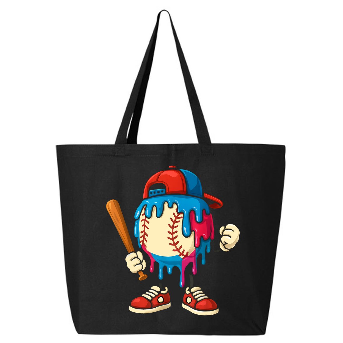Baseball Drip Boy Ice Cream Drip Sport Game Day  25L Jumbo Tote