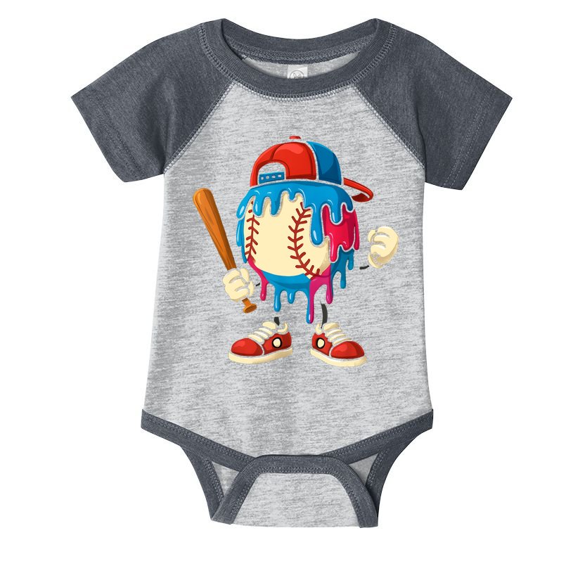 Baseball Drip Boy Ice Cream Drip Sport Game Day  Infant Baby Jersey Bodysuit