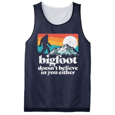 Bigfoot DoesnT Believe In You Either Funny Sasquatch Mesh Reversible Basketball Jersey Tank