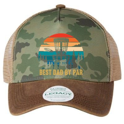 Best Dad By Par Funny Disc Golfing Dad Meaningful Gift Legacy Tie Dye Trucker Hat