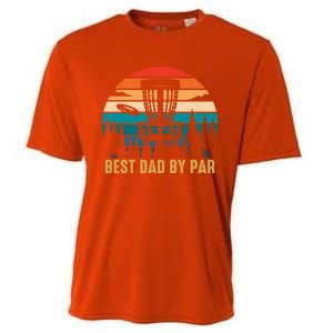 Best Dad By Par Funny Disc Golfing Dad Meaningful Gift Cooling Performance Crew T-Shirt