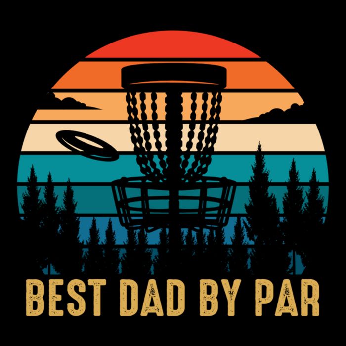 Best Dad By Par Funny Disc Golfing Dad Meaningful Gift Doggie Tank