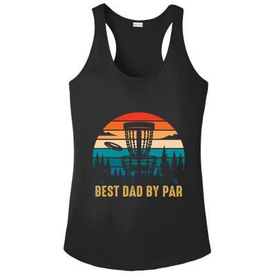Best Dad By Par Funny Disc Golfing Dad Meaningful Gift Ladies PosiCharge Competitor Racerback Tank
