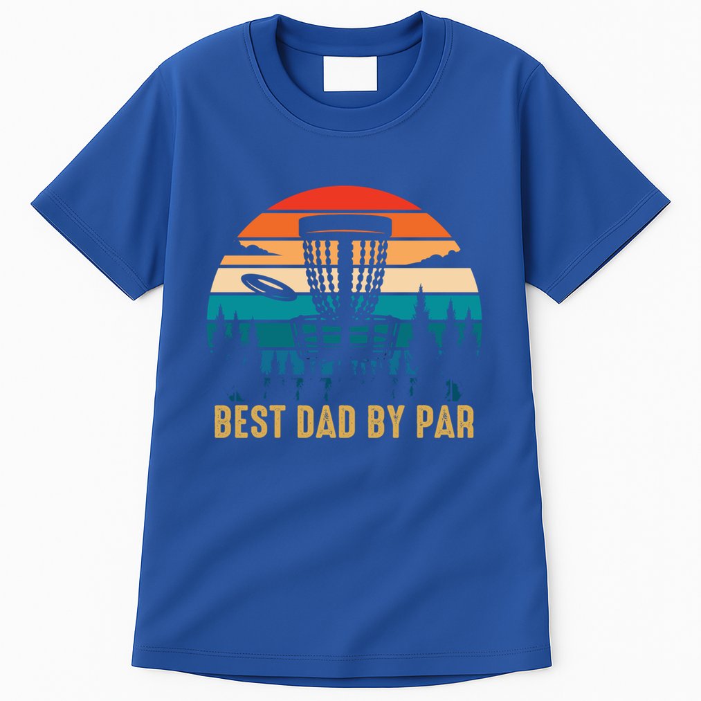 Best Dad By Par Funny Disc Golfing Dad Meaningful Gift Tall T-Shirt