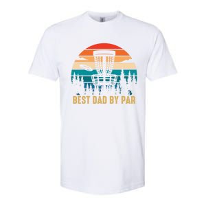 Best Dad By Par Funny Disc Golfing Dad Meaningful Gift Softstyle CVC T-Shirt