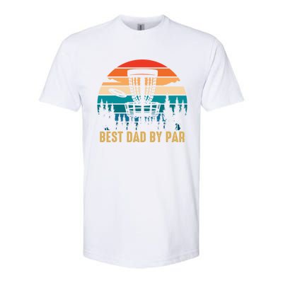 Best Dad By Par Funny Disc Golfing Dad Meaningful Gift Softstyle® CVC T-Shirt