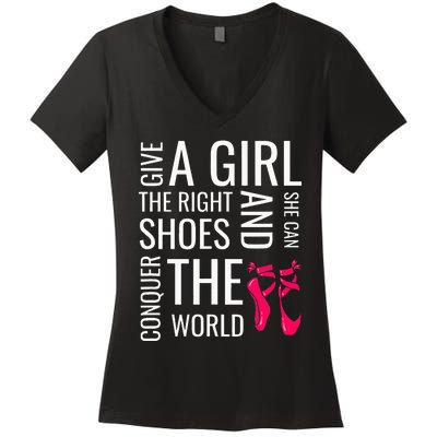 Ballet Dance Ballet Top Nutcracker Ballerina Women's V-Neck T-Shirt