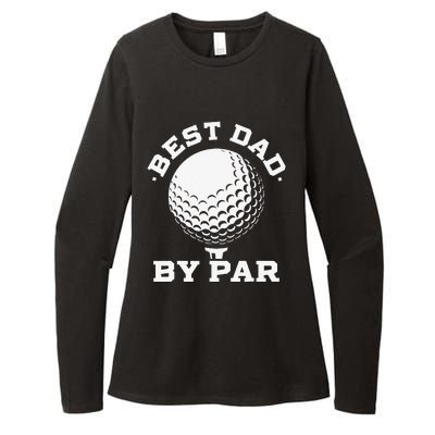 Best Dad by Par Funny Golf Player Father's Day Womens CVC Long Sleeve Shirt