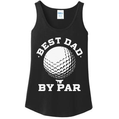 Best Dad by Par Funny Golf Player Father's Day Ladies Essential Tank