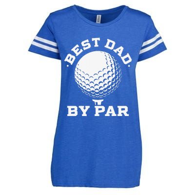 Best Dad by Par Funny Golf Player Father's Day Enza Ladies Jersey Football T-Shirt