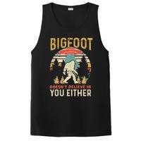 Bigfoot Doesnt Believe In You Either Funny Sasquatch Vintage PosiCharge Competitor Tank