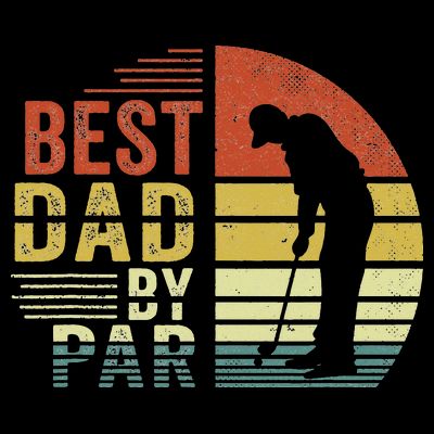 Best Dad By Par Golf Golfer Vintage Father's Day T-Shirt