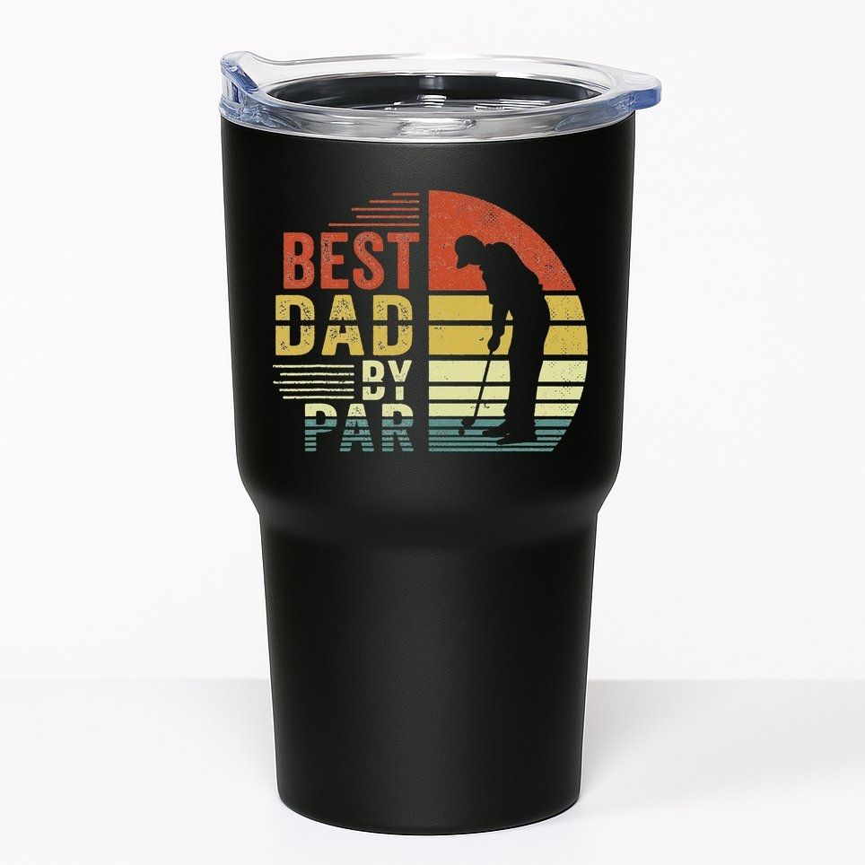 Best Dad By Par Golf Golfer Vintage Father's Day Tumbler