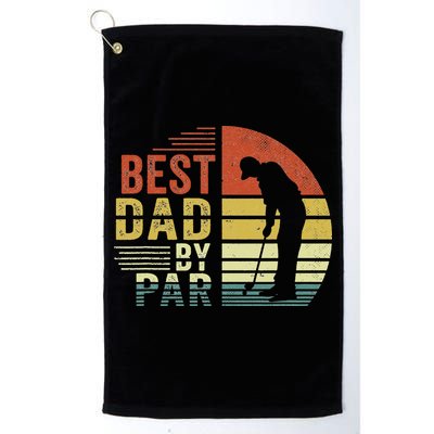 Best Dad By Par Golf Golfer Vintage Father's Day Golf Towel